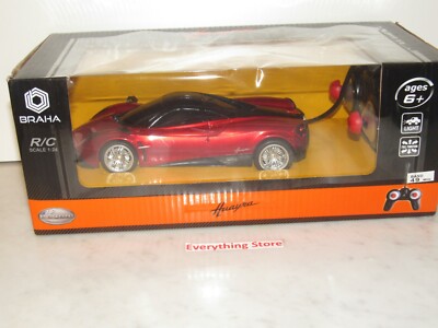 BRAHA HUAYRA RADIO CONTROLLED CAR IN RED FULL FUNCTION 1:24 SCALE FREE SHIP