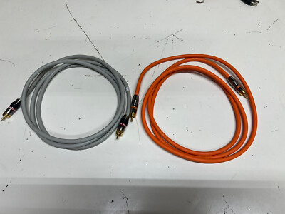 1X Monster Cable + 1X Radio Shack DataLink Audio Coax Cables 6.6 Ft 2 meters  