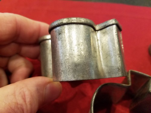 Vtg Metal Playing Card Suits Cookie Sandwich Cutter Set Heavy Rolled Edge - 0119