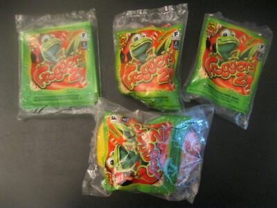 Frogger 2  ''Complete 4 Toy Set''  NIP Wendy's 2000