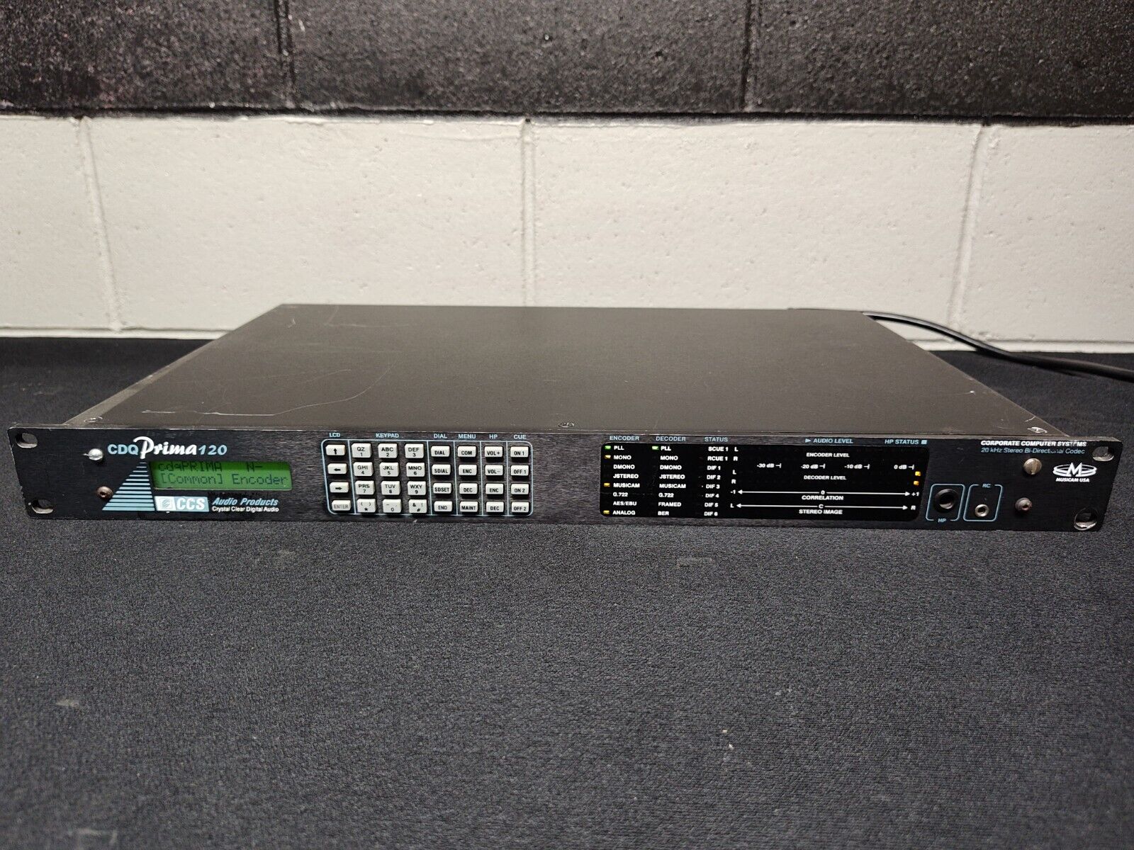 Musicam CDQ Prima 120 20kHz Stereo Bi-Directional Codec w Musicam CDQ Prima 120 20kHz Stereo Bi-Directional Codec w