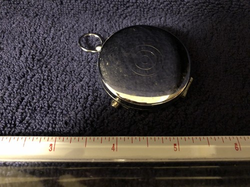 Silver Finish  Pocket Compass - Vintage Mini