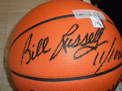 Bill Russell Autographed Basketball w Certificate of Authenticity