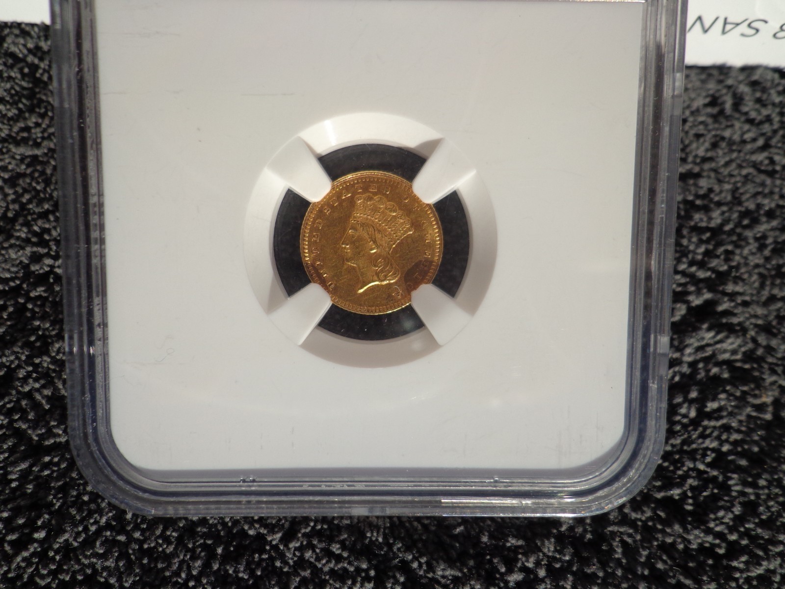 1862 $1 Gold Indian Head Princess,  NGC MS 63, Type 3 Beautiful color