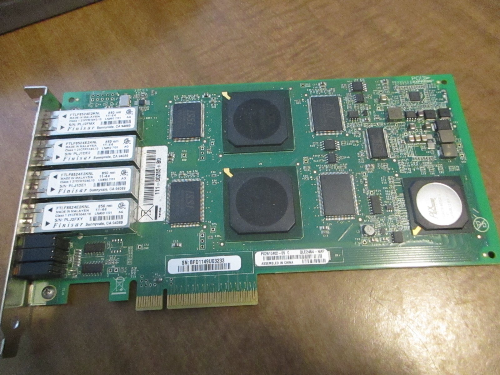 Qlogic QLE2464-NAP | PX2610402-05 C | 4GB 4 Port FC PCI-E Network Adapter Tested