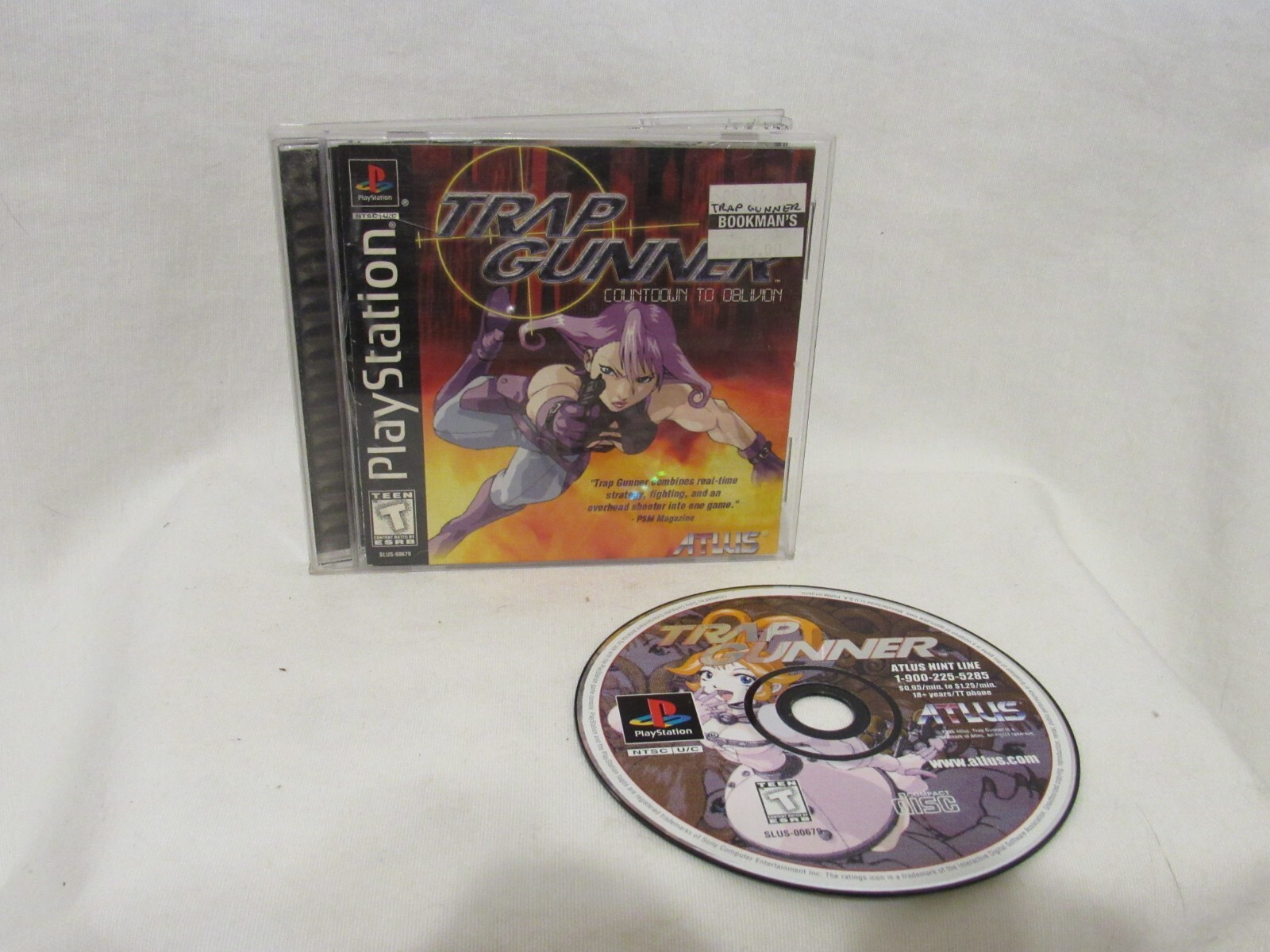 Trap Gunner (PlayStation 1, PS1 1997) GAME + CASE + MANUAL