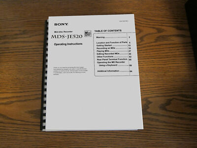 Owner manuals for Sony audio, video, micro, cassette, by model