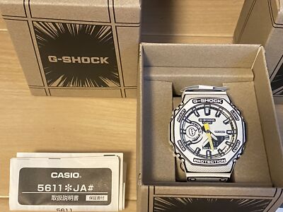 Pre-owned Casio G-shock Ga-2100mng-7ajr White Ga-2100mng-2ajr Blue 2set Watch Manga Jpn