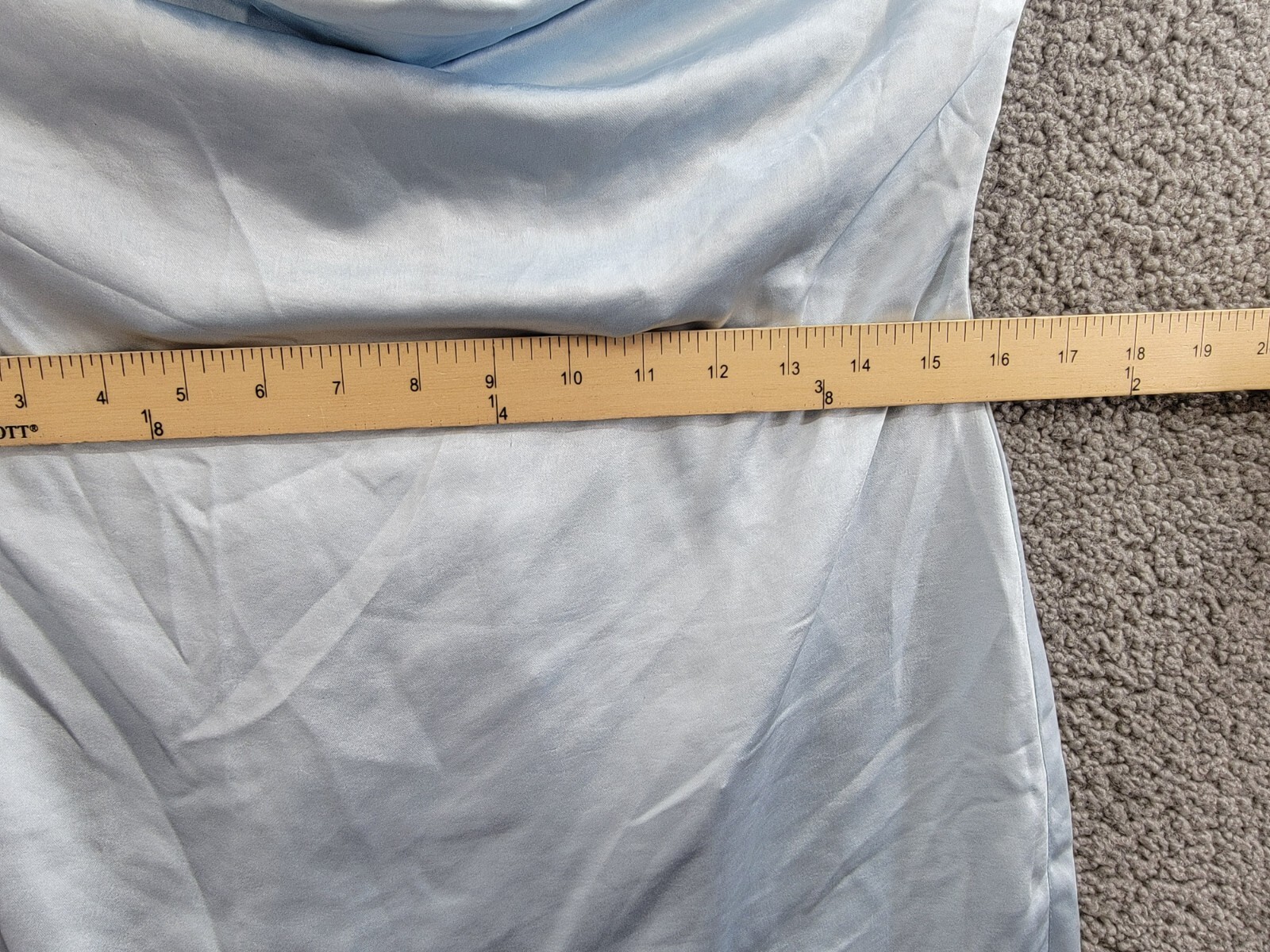 Elliatt Miami Cowl Neck Mini Dress Women's M Light Blue Solid Button Zip Closure - Picture 6 of 17