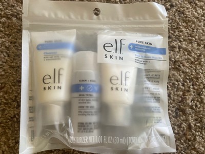 e.l.f. Skin Pure Skin Back to Basic Mini Kit Clenser, Moisturizer & Toner Toner