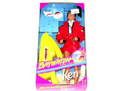 Vtg 1994 Baywatch Ken Barbie Lifeguard With Wave Runner #1320 COMPLETE NEW