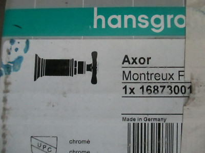HANSGROHE 16873001 CHROME MONTREUX FAUCET CROSS HANDLE TRIM FOR VOLUME AXOR NEW