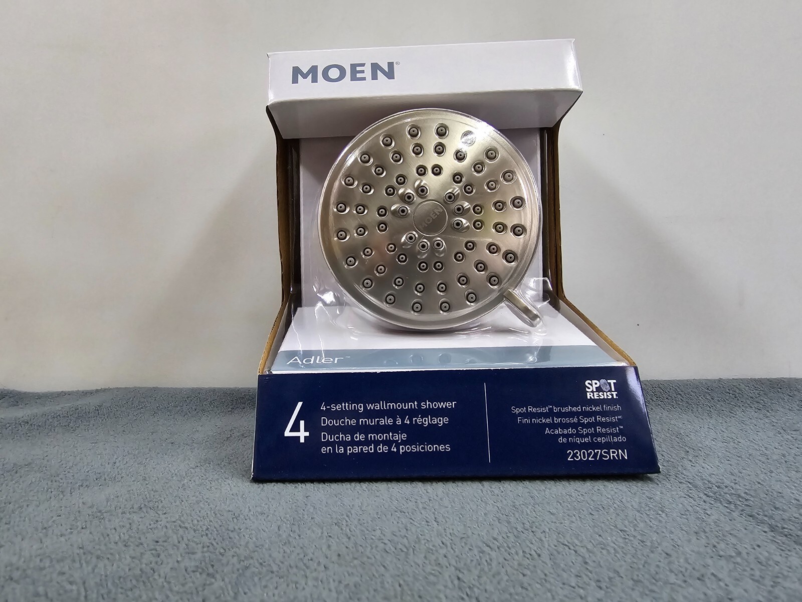 Moen Adler Spot Resist Brushed Nickel 4-Spray Shower Head 2.5-GPM (9.5-LPM) Moen Adler Spot Resist Brushed Nickel 4-Spray Shower Head 2.5-GPM (9.5-LPM)