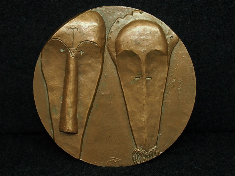 Medaille Art Br. 77mm Michel Rossigneux 1974 - (Corne 1976)  