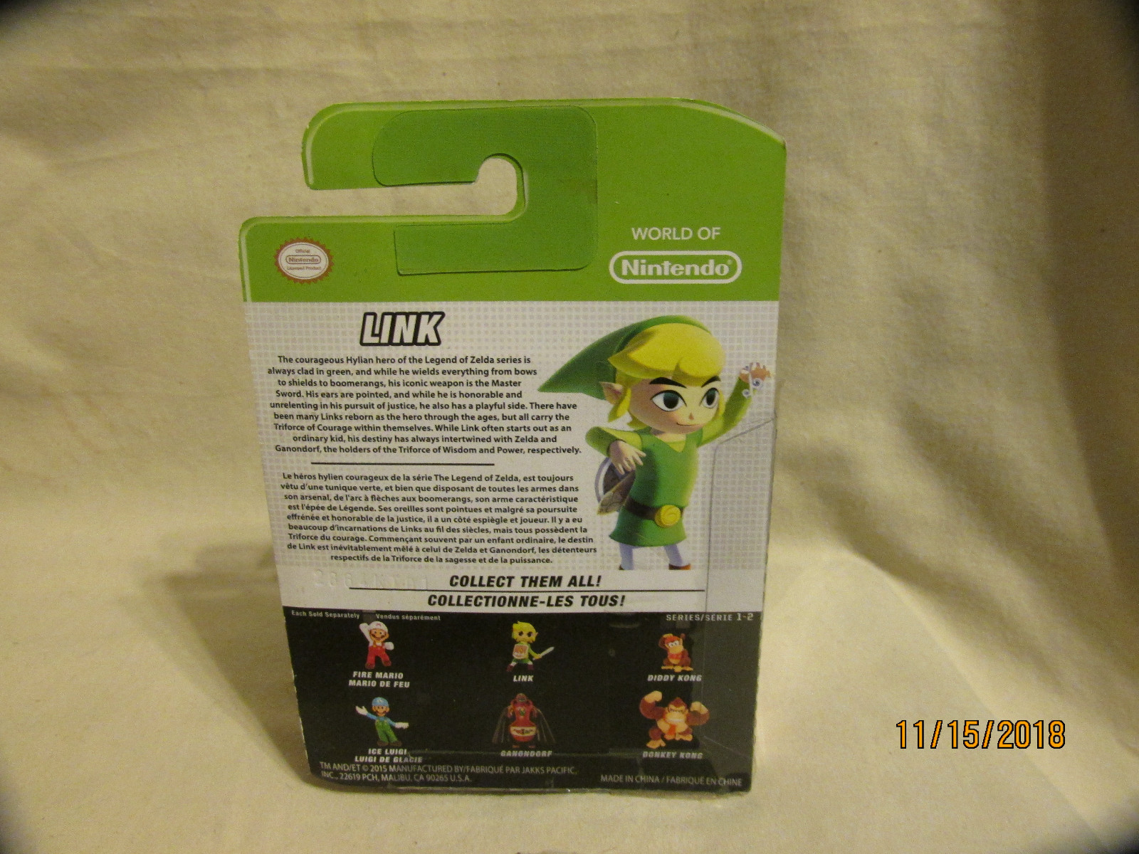 World of Nintendo Toon Link Legend of Zelda Windwaker 2.5 in. Series 1-2