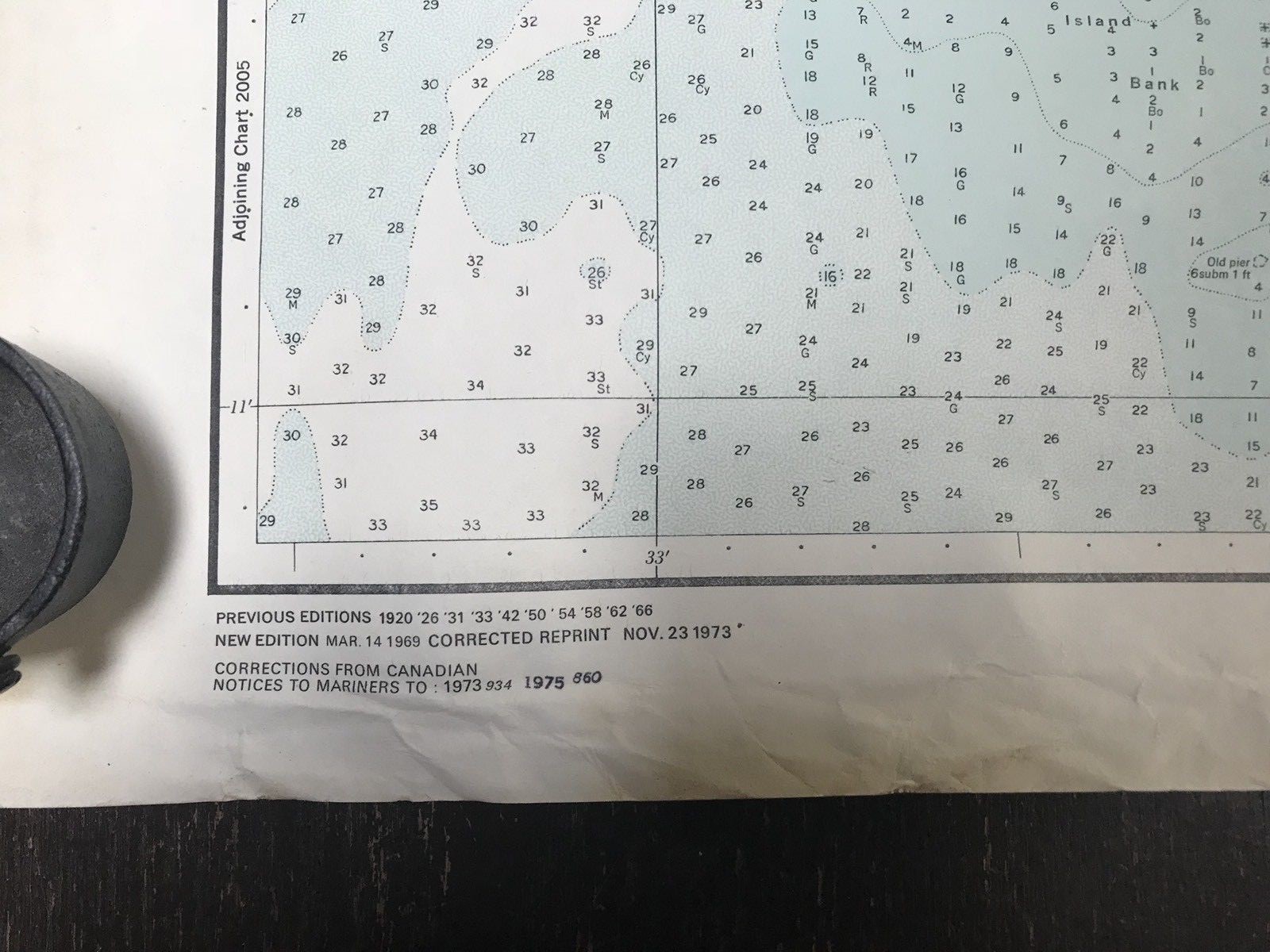 1973 KINGSTON HARBOUR & APPROACHES NAUTICAL MAP!!!