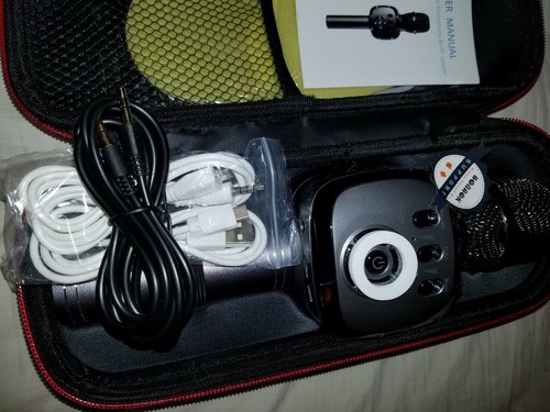 BONAOK Upgraded Wireless Bluetooth Karaoke Microphone LEDs Dual Sing FREE SHIP