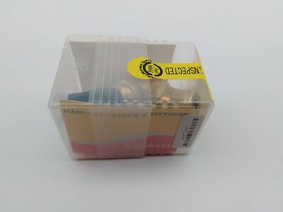 Ham-Let H6800BL1/4PST 3 Port Brass Ball Valve, 1/4'' Let-Lok Tube Fittings