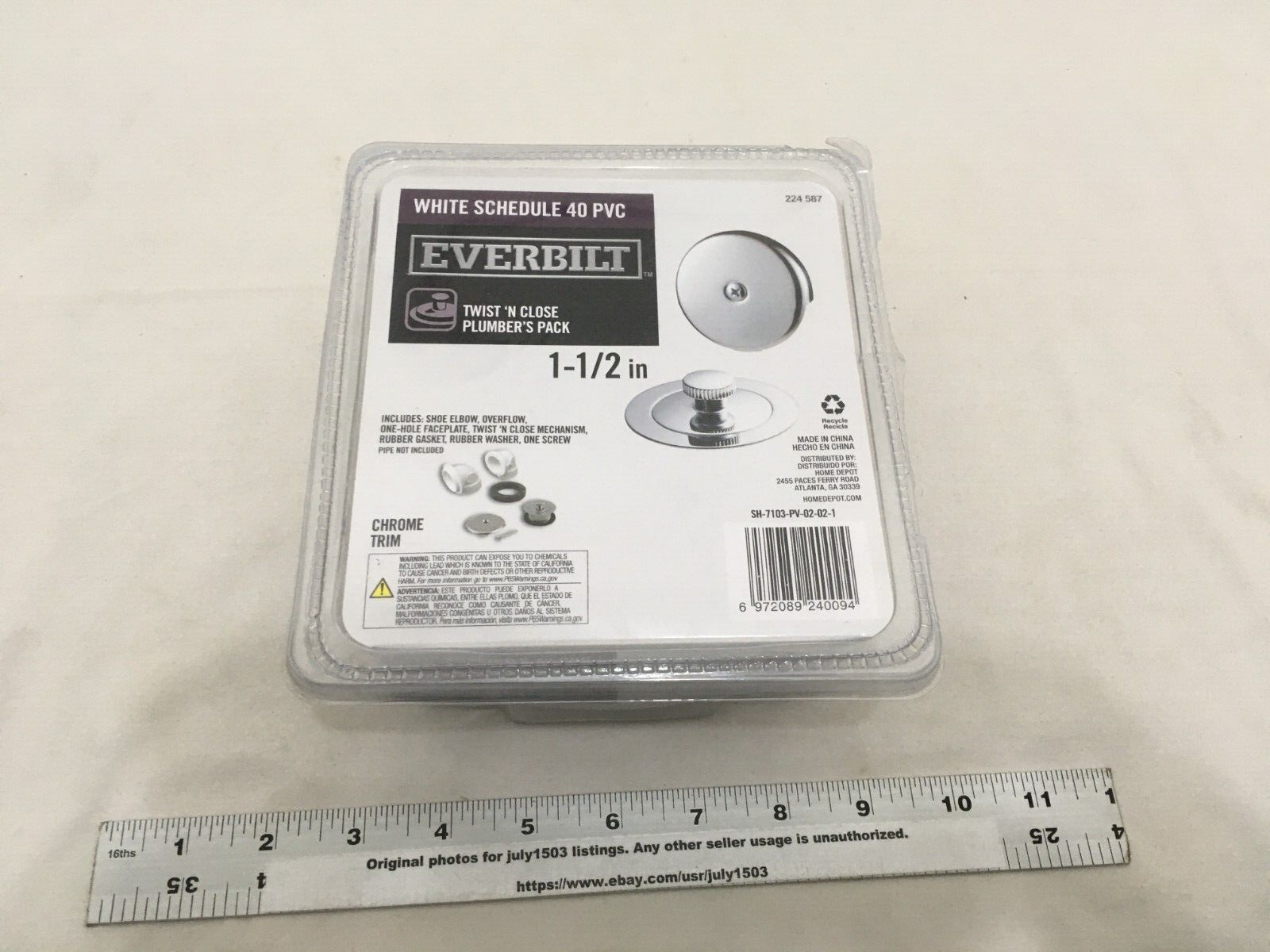 nene-co　40 Everbilt Twist 'N Close Plumber Pack 1-1/2