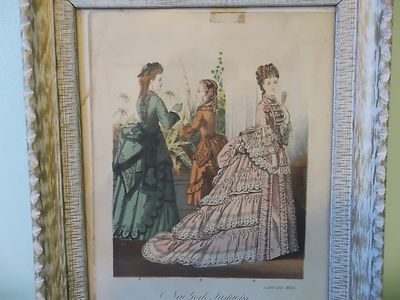 1873 Framed New York Fashions Color Prints by E.  Butterick & Co