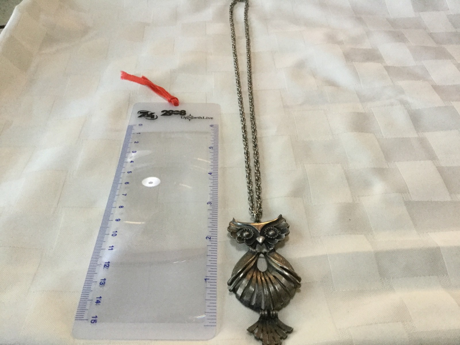 Vintage Torino Pewter Owl Pendant with 24