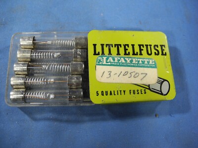 (5) 7A 250 AC 3AG Series Slo-Blo  Glass Body Fuse LITTELFUSE IN CASE!