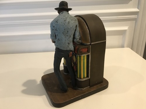 1982 MICHAEL GARMAN SCULPTURE ART COWBOY JUKEBOX PABST BLUE RIBBON BEER!