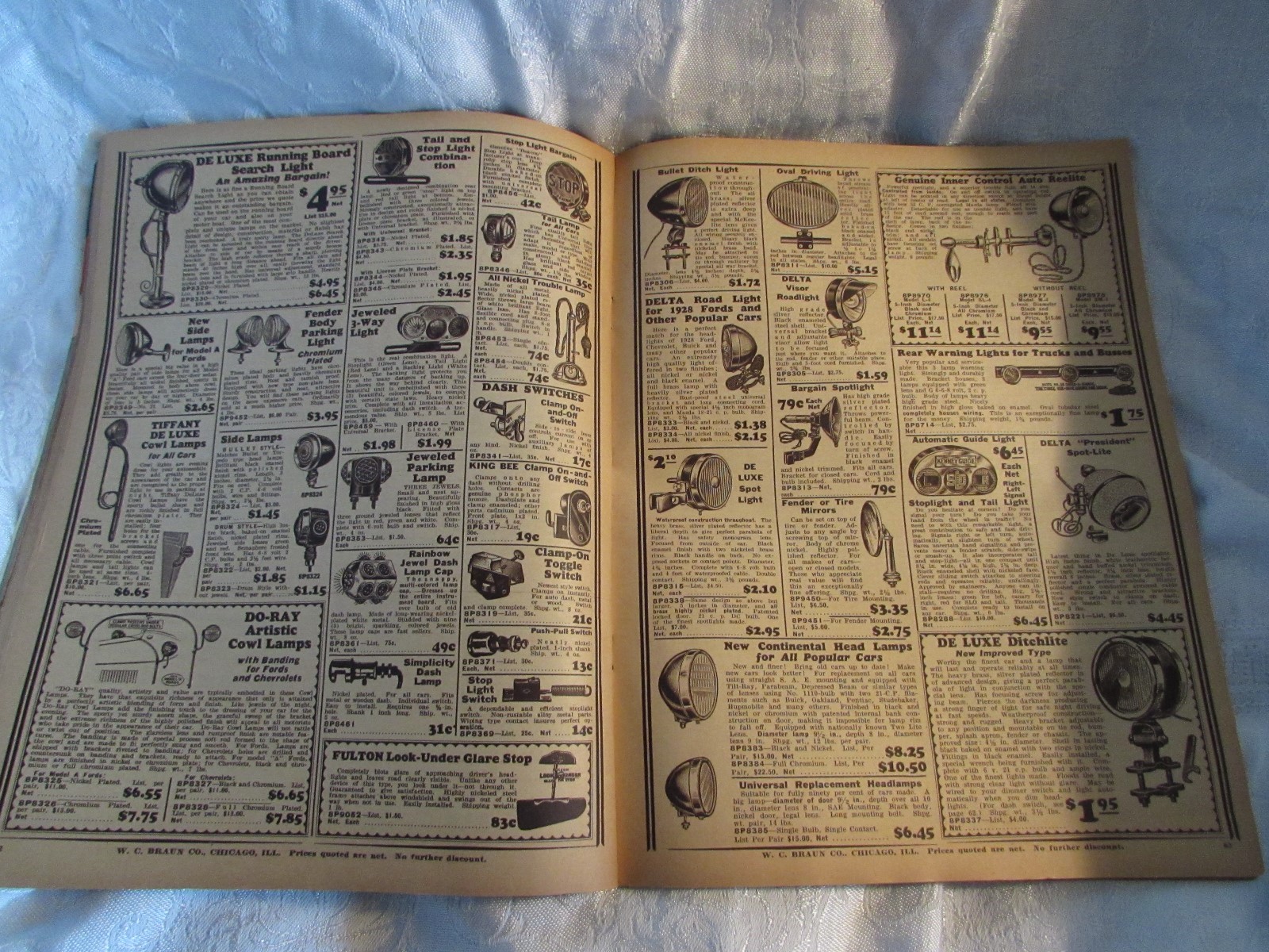 W.C.Braun Co Chicago summer 1929 CATALOG fans lighting tires cameras swim suits+