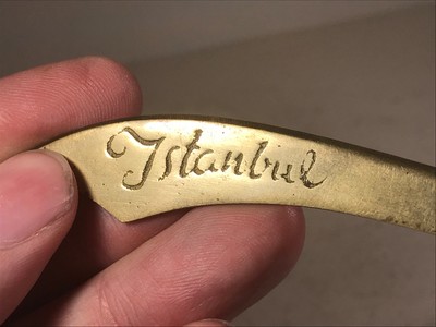 Vintage Brass Istanbul Sword letter opener