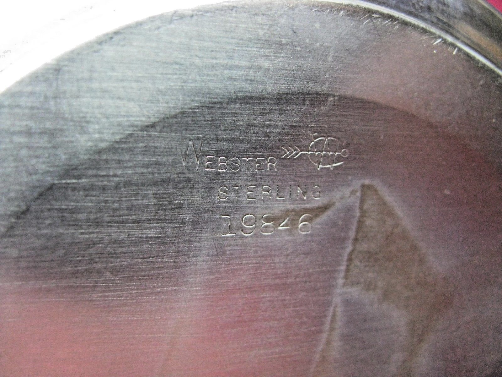 ANTIQ WEBSTER SILVER CO. STERLING PORRINGER #19846-PIERCED HANDLE-BABY FEED BOWL