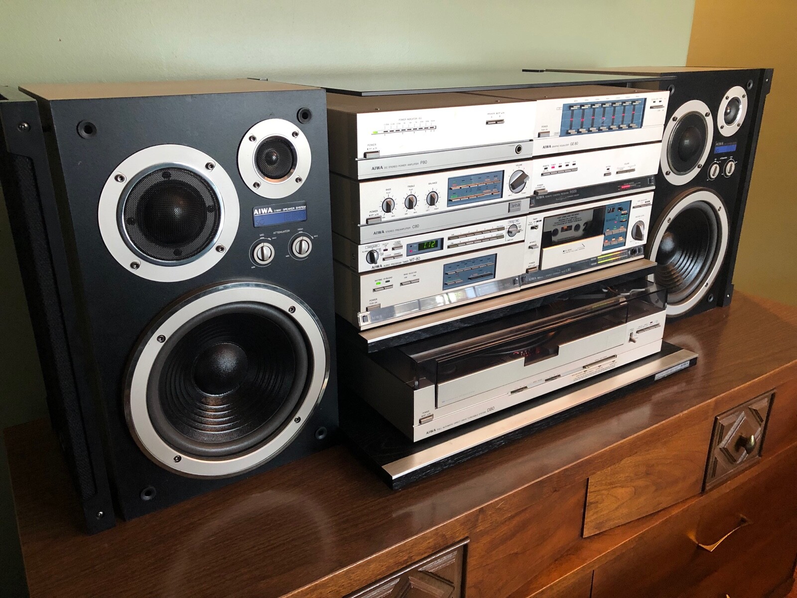 Vintage AIWA M-808 Mini Component Stereo System, Superb Condition - Fully Tested