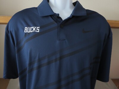 New Nike Golf Milwaukee Bucks Blue Polo Shirt NBA Doc Rivers Size Extra Large