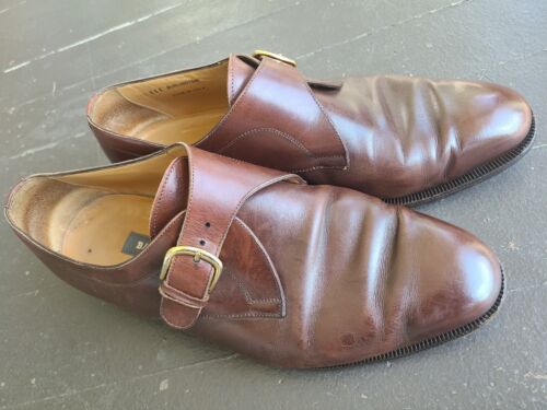 Vintage BALLY Burlington Monk Strap Brown Leather Shoes Made In Italy  10.5EEE