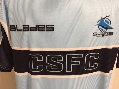 Xblades Cronulla Sharks ?? CSFC NRL Training Shirt 2012 - Blue XL NWT