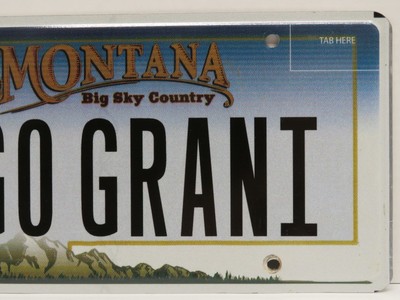 Montana License Plate Pair GO GRANI Vanity Plate, Personalized License Plate