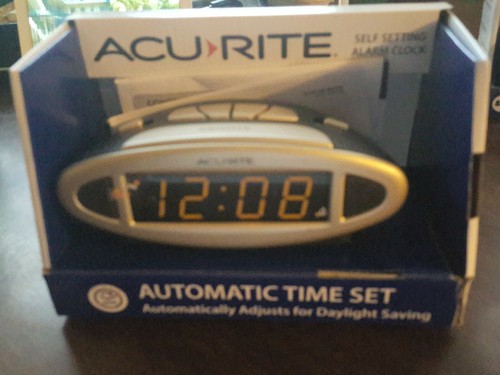 AcuRite 13027A Intelli-Time Digital Alarm Clock #H3M