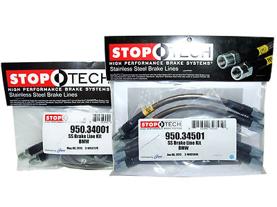 Stoptech Stainless Steel Braided Brake Lines (Front & Rear Set / 34001+34501)