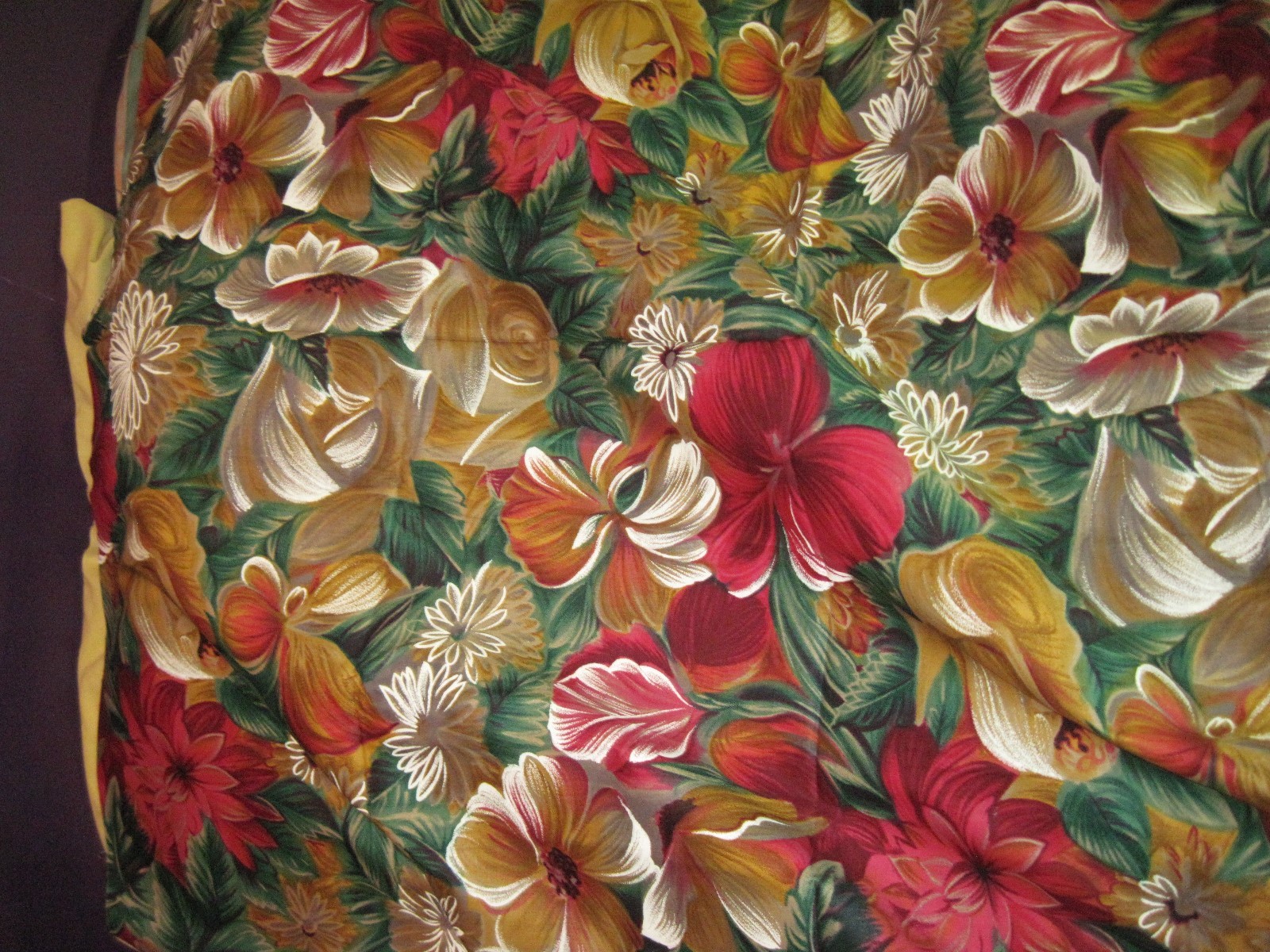 Vtg Fabric Bold Florals 5