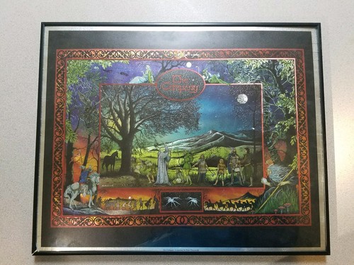 Rare LORD OF THE RINGS Framed Foil Poster 
