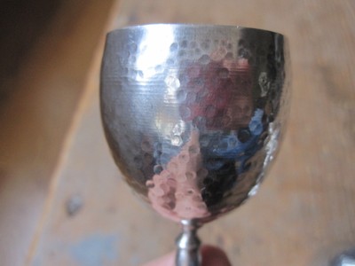 Four Coin Silver 0.900 Cordials - Hammered look