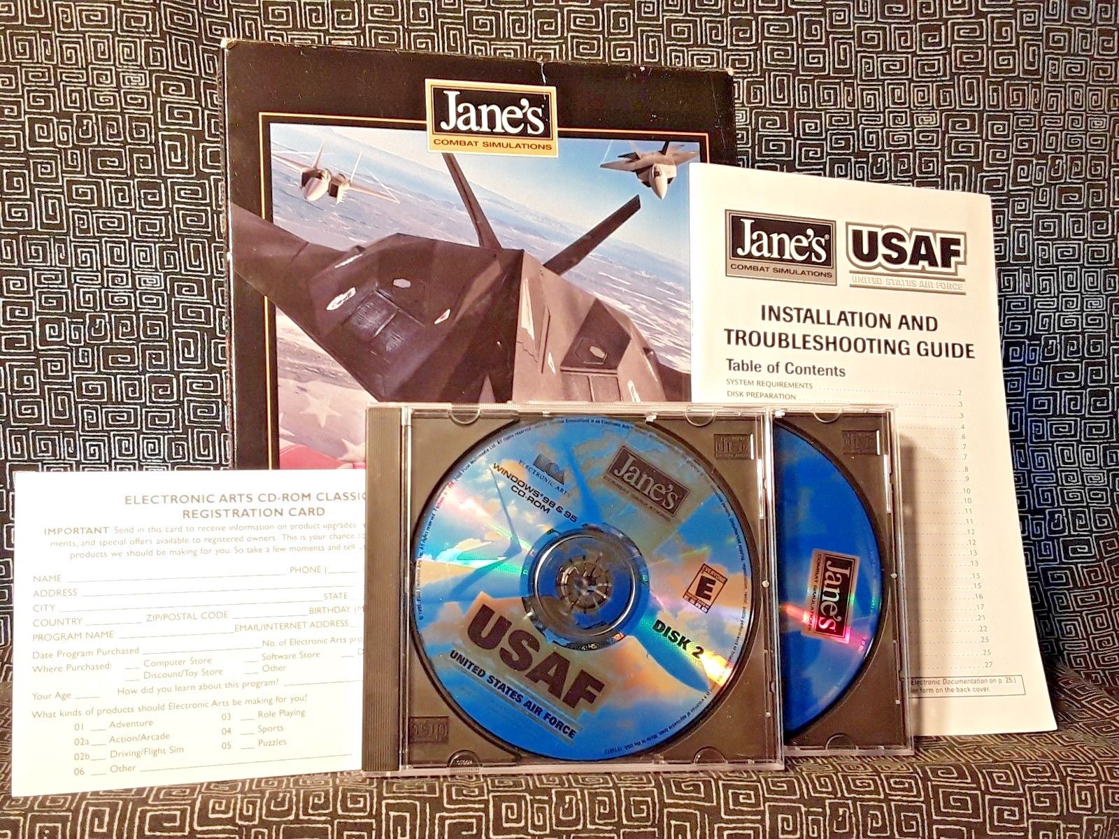 USAF PC CD United States Air Force pilot flight bomber war combat game Jane's
