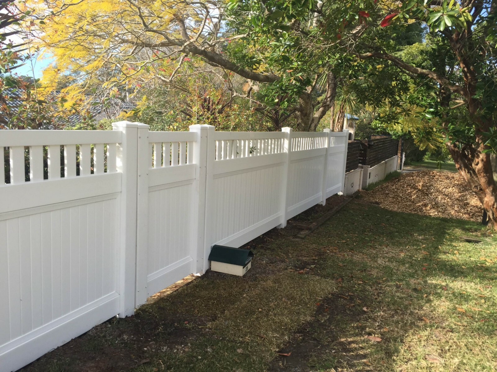 PVC White Privacy Lattice Fence 2.34m Panel Various Heights. 100