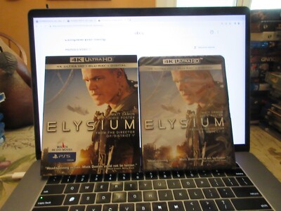 ELYSIUM ~ 4K Ultra HD + Blu-ray W/ Rare Slipcover  NEW Sealed free ship PLS READ