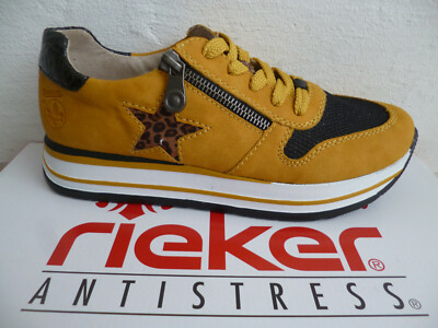 Rieker N3521 Women's Slip-On Loafers Sneakers Lace-Up Shoes Yellow NEW!