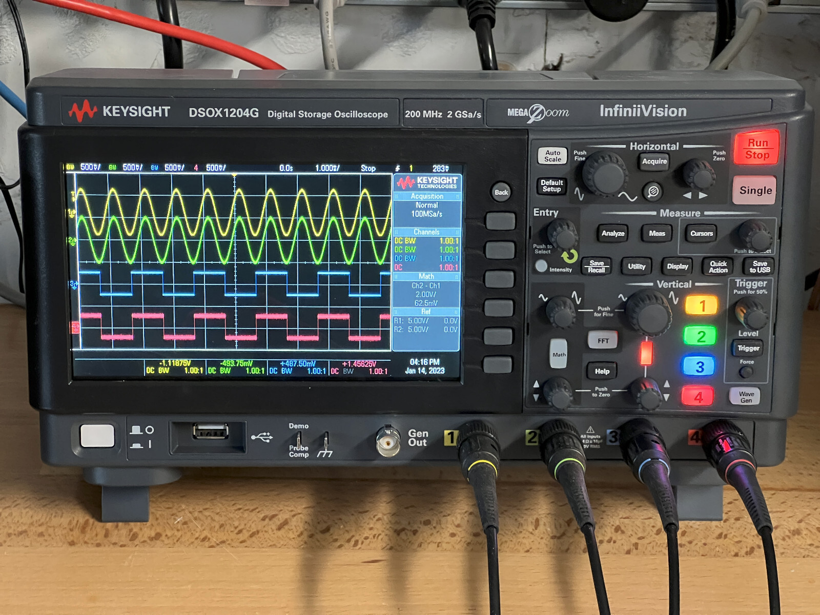 Keysight InfiniiVision DSOX1204G 4Ch Oscilloscope 200 MHz
