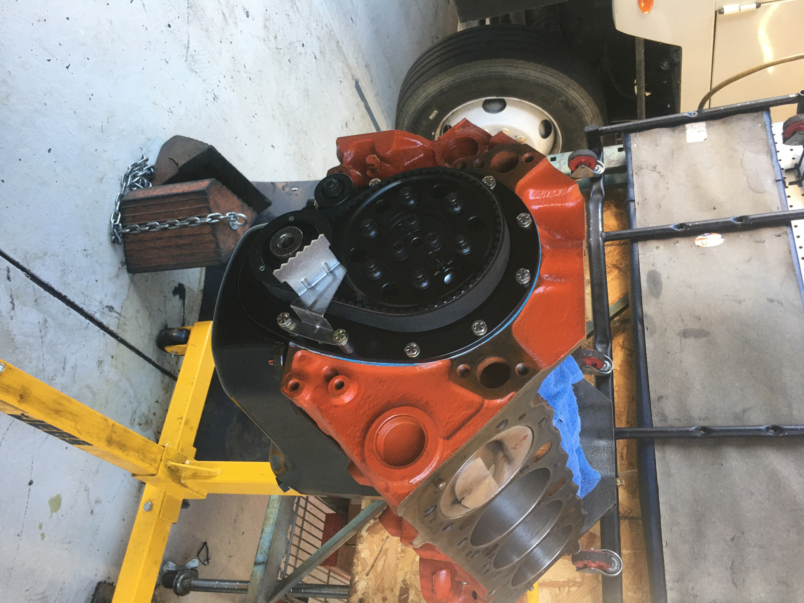 Chevy SBC 350 Standard Cam Height Timing Belt Drive System Black eBay