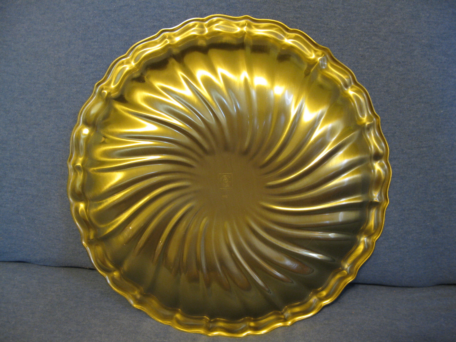 Gorham Solid Brass Spiral Tray/12