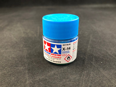 Tamiya Color X-14 Sky Blue Acrylic Paint 10ml 81514 Ships Free
