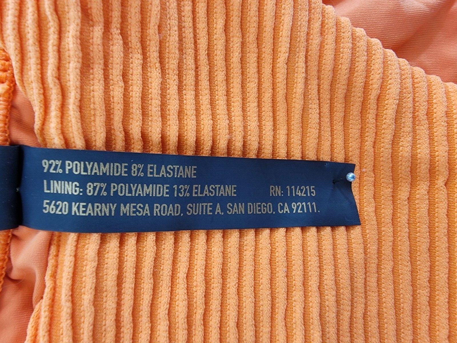 ViX Kayla Giulia Bikini Bottom Women's S Tangerine Ribbed Elastic Waist Pull On - Picture 12 of 19