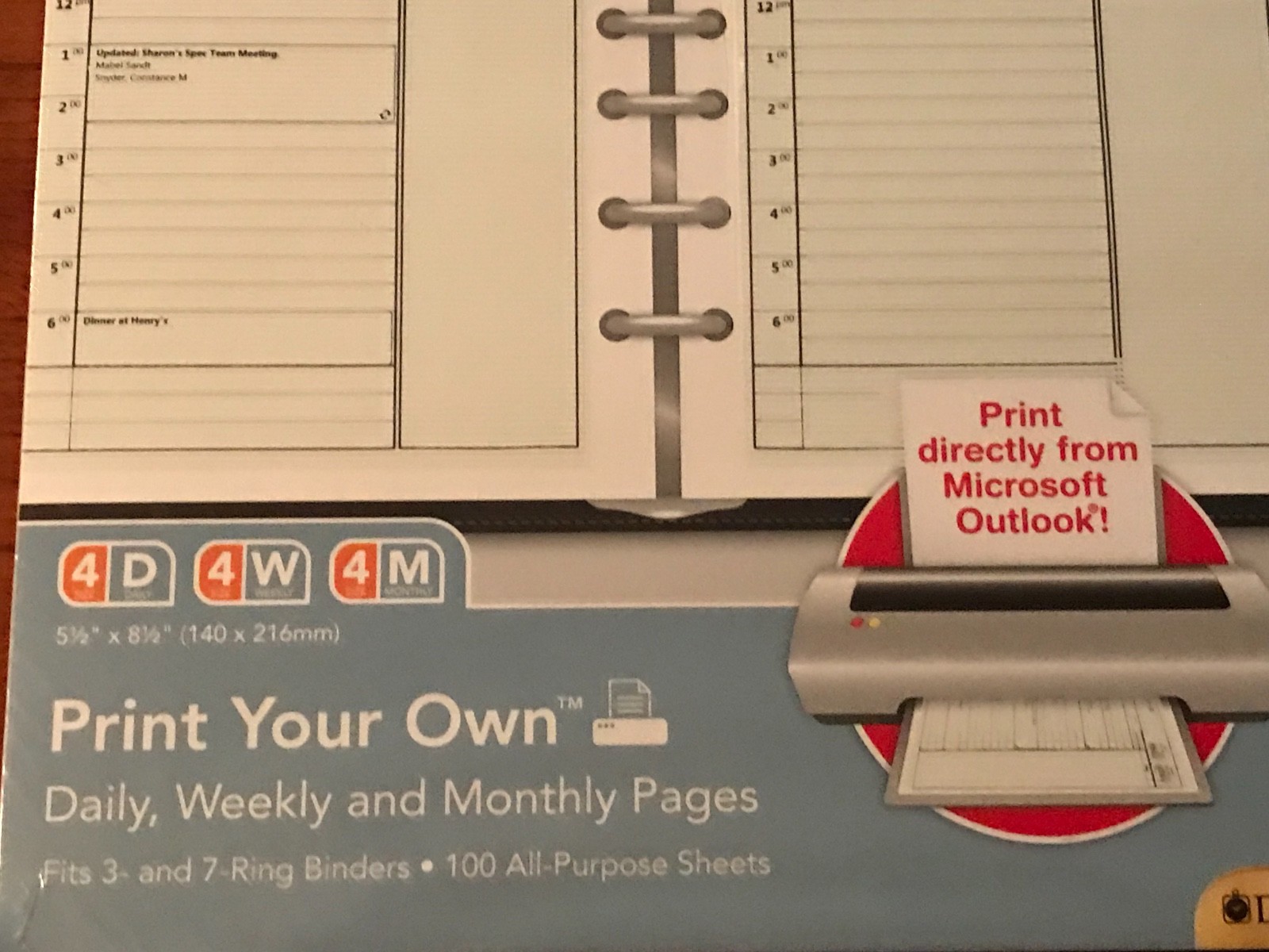 Day-Timer Acco Print Your Own Day, Week, Month 5.5